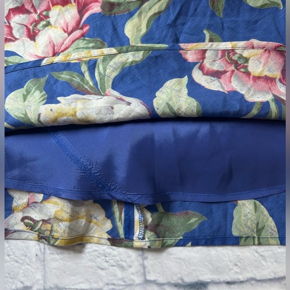 Ralph Lauren Blue Floral Sleeveless Maxi Dress. 100% Linen. Size 6. Quiet Luxury - Picture 14 of 14